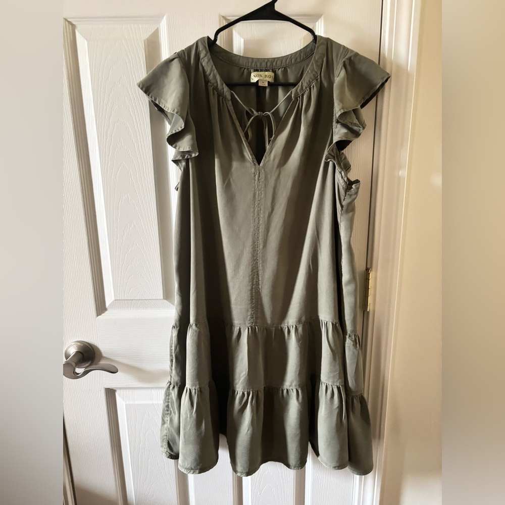 Knox rose mini dress with front tie size M